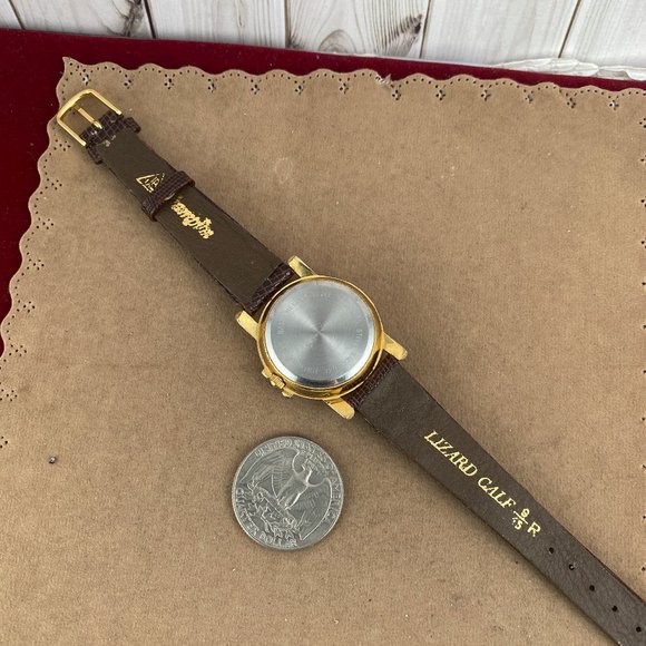 Vintage Sasson Moon Phase Gold Tone Watch with Date main image 5